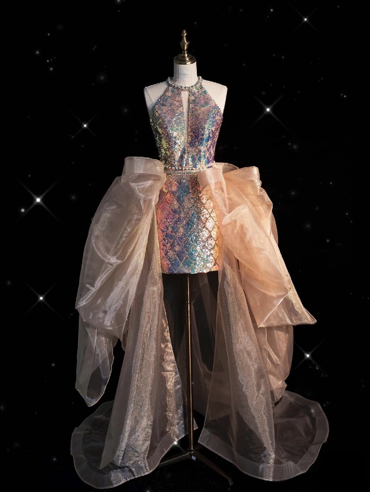 Pretty Mermaid Sequin Long Prom Dress Evening Dress Formal Dress