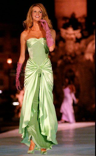 Fancy Mermaid Sweetheart Neckline Green Satin Long Prom & Evening Dress Formal Dress - View 3 | FashionDia