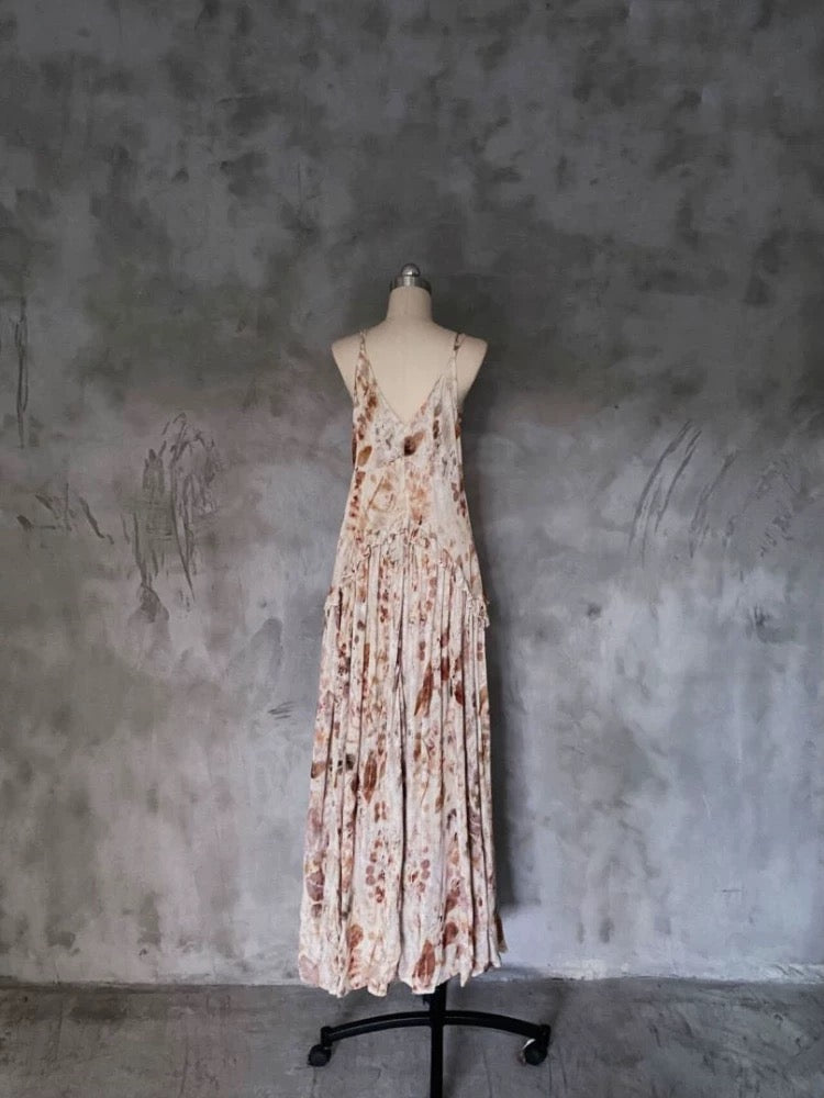 Pretty A-Line Spaghetti Straps Floral Long Prom Dresses Birthday Dress - View 2 | FashionDia