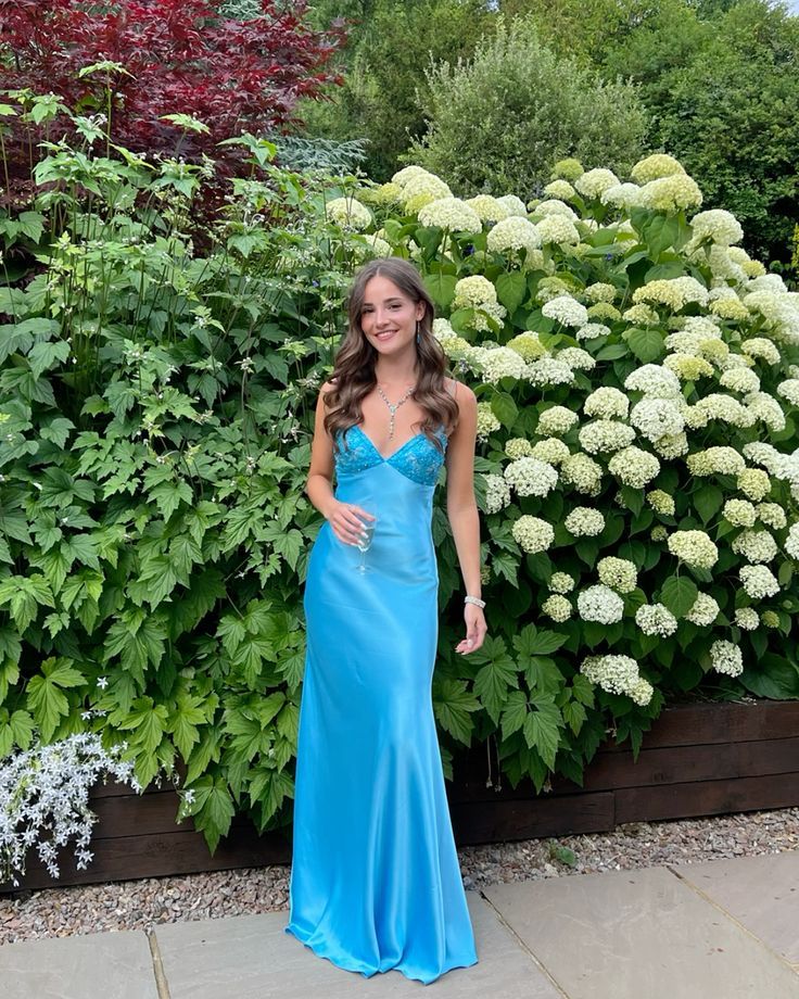 Classy Spaghetti Strap Sleeveless Mermaid Satin Long Backless Prom Dresses - View 2 | FashionDia