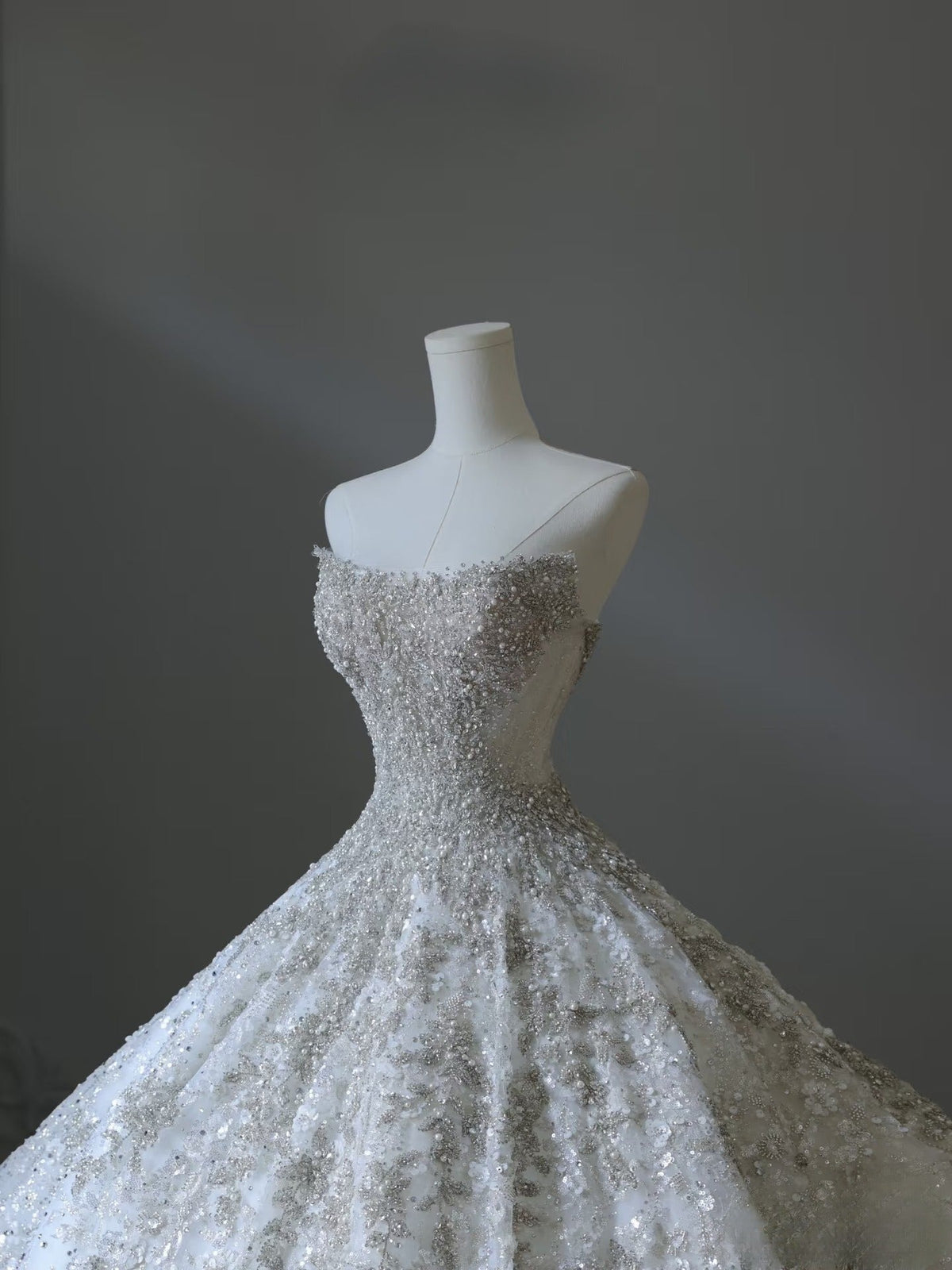 Timeless Ball Gown Sweetheart Sequin Ivory Long Wedding Dress