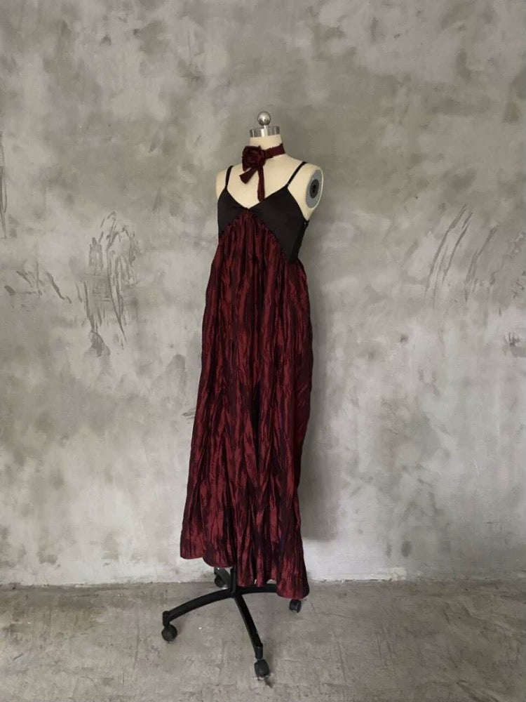 Pretty A line Spaghetti Straps Burgundy Long Prom Dresses Birthday Dress For Women