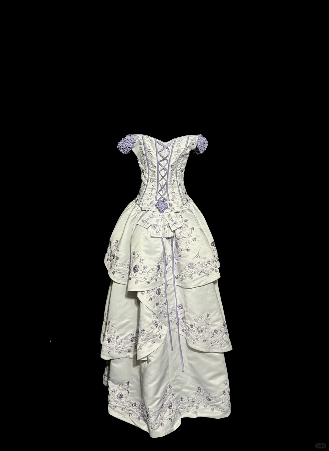 Aesthetic Ball Gown Off-the-Shoulder White Prom Dress Ruffle Long Party Dress - View 3 | FashionDia