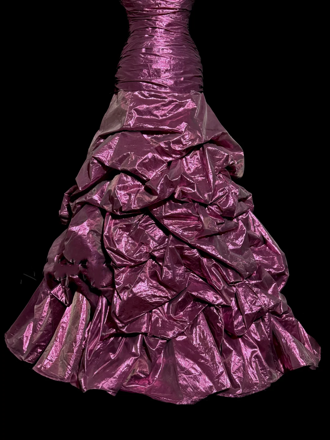 Aesthetic Mermaid Sweetheart Neckline Taffeta Prom Dress Ruffle Long Party Dress - View 4 | FashionDia