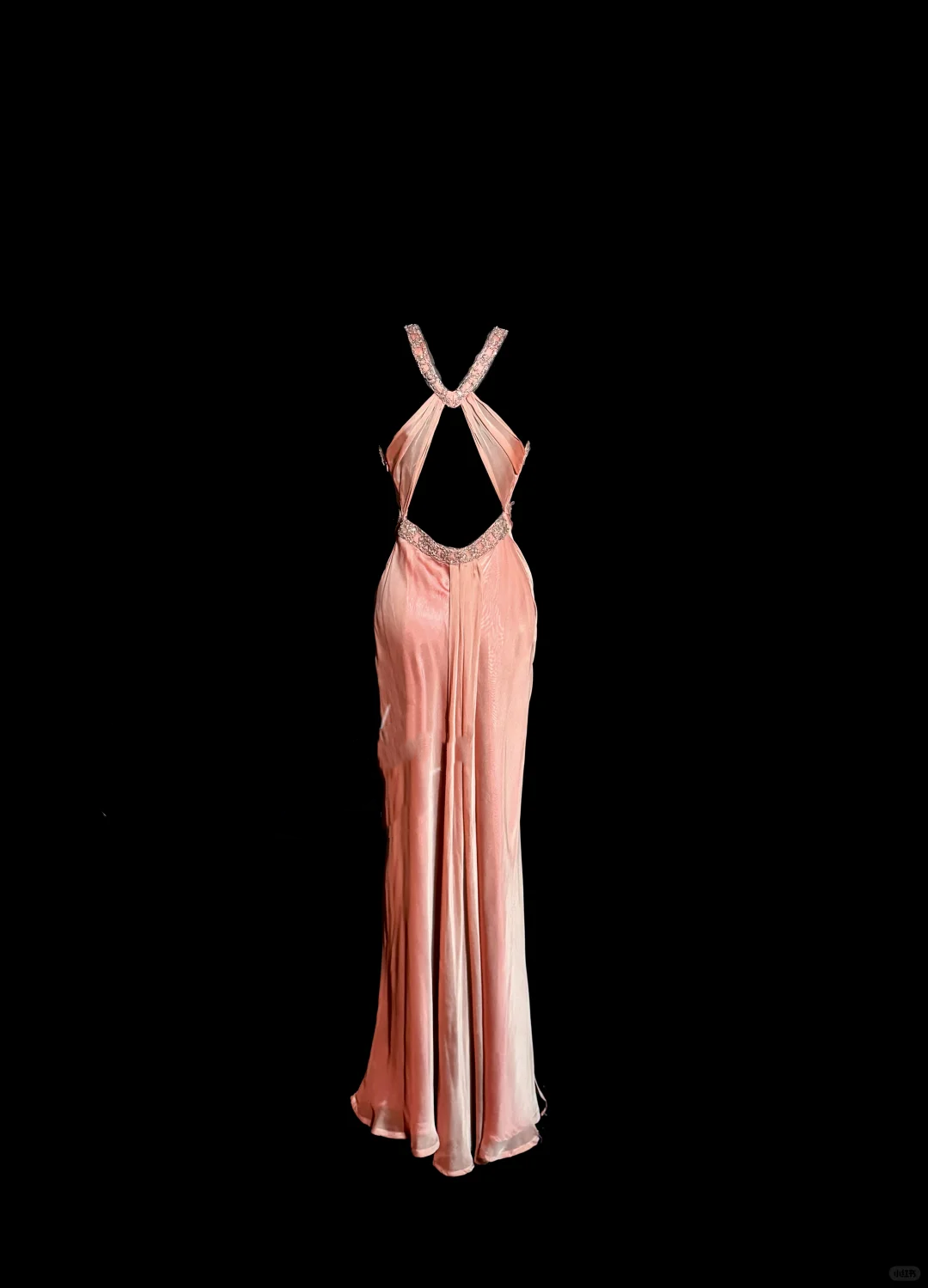Vintage Mermaid V Neckline Pink Backless Long Prom Gown Fairy Prom Dresses