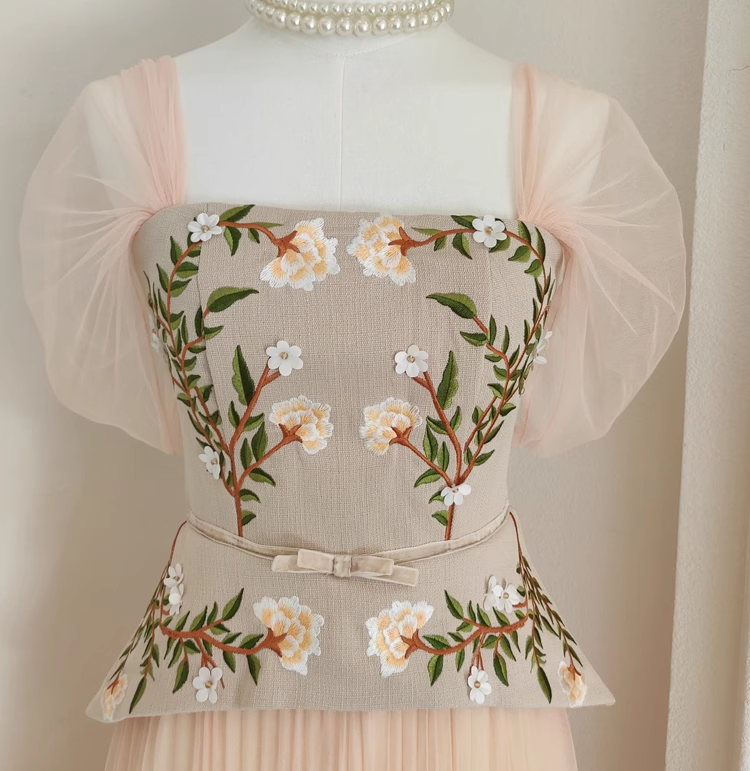 Sexy A-Line Square Neckline Short Sleeves Party Dress Holiday Birthday Dresses - View 5 | FashionDia