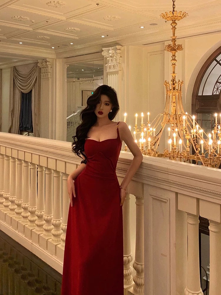 Sexy Sheath Spaghetti Straps Red Knee Length Prom Dresses Birthday Outfits - View 2 | FashionDia
