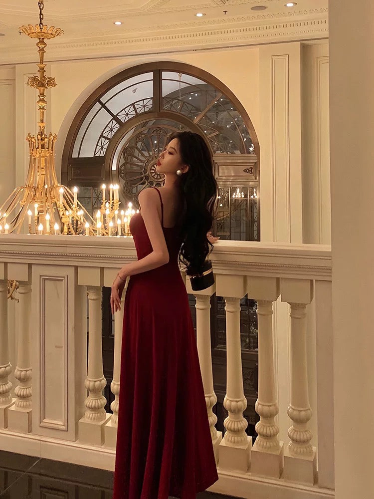 Sexy Sheath Spaghetti Straps Red Knee Length Prom Dresses Birthday Outfits - View 3 | FashionDia