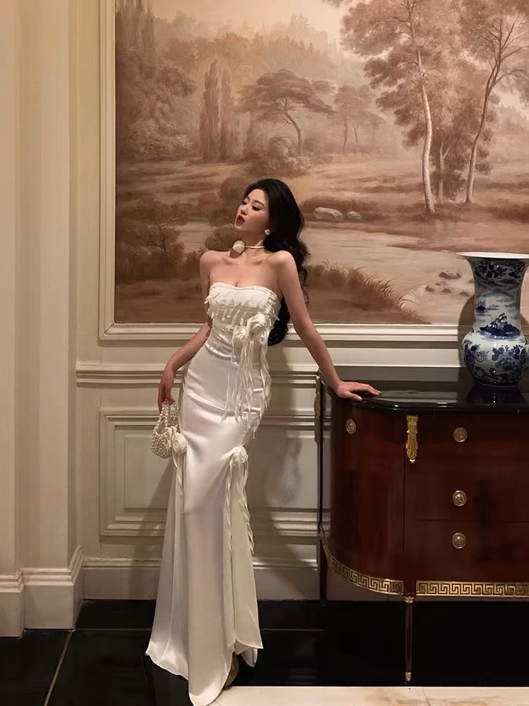 Gorgeous Sheath Sweetheart Chiffon Sleeveless Date Night Dress White Chiffon Prom Dresses Birthday Outfits