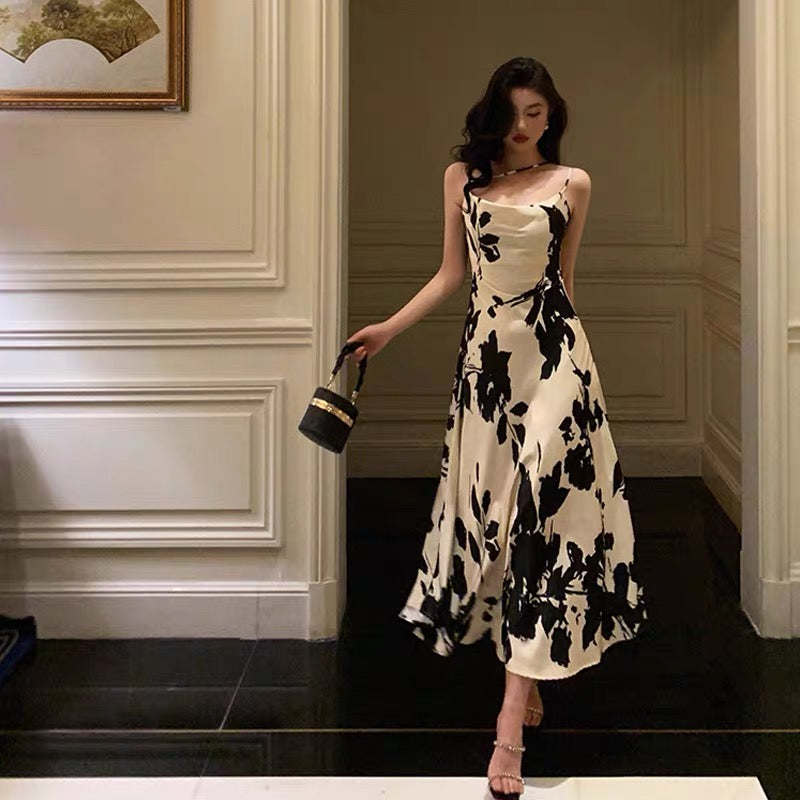 Gorgeous A Line Spaghetti Straps Black Date Night Dress Prom Dresses Birthday Outfit