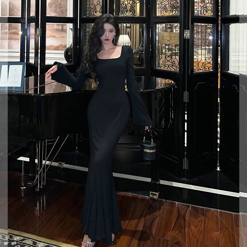 Gorgeous Sheath Square Neckline Date Night Dress Black Prom Dresses Party Dress Birthday Outfits - View 4 | FashionDia