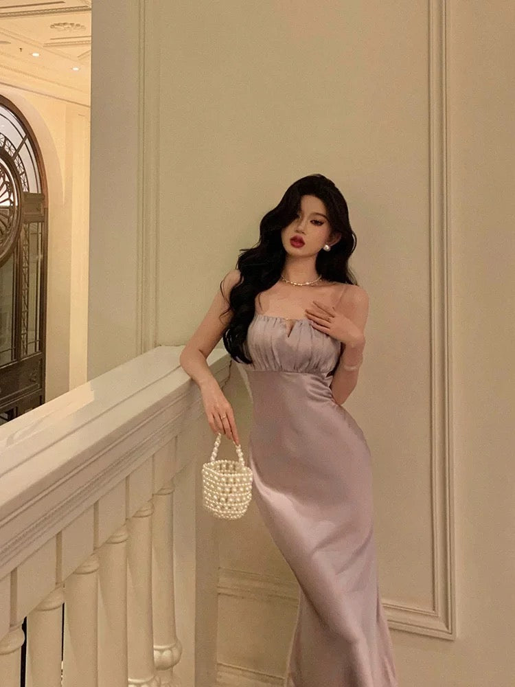 Stunning Mermaid Spaghetti Straps Lilac Date Night Dress Prom Dresses Birthday Outfit