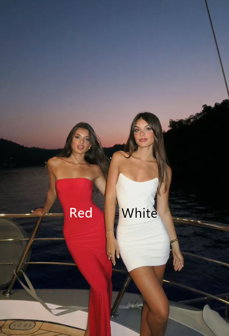 Sexy Strapless Sheath Party Dress Evening Dress