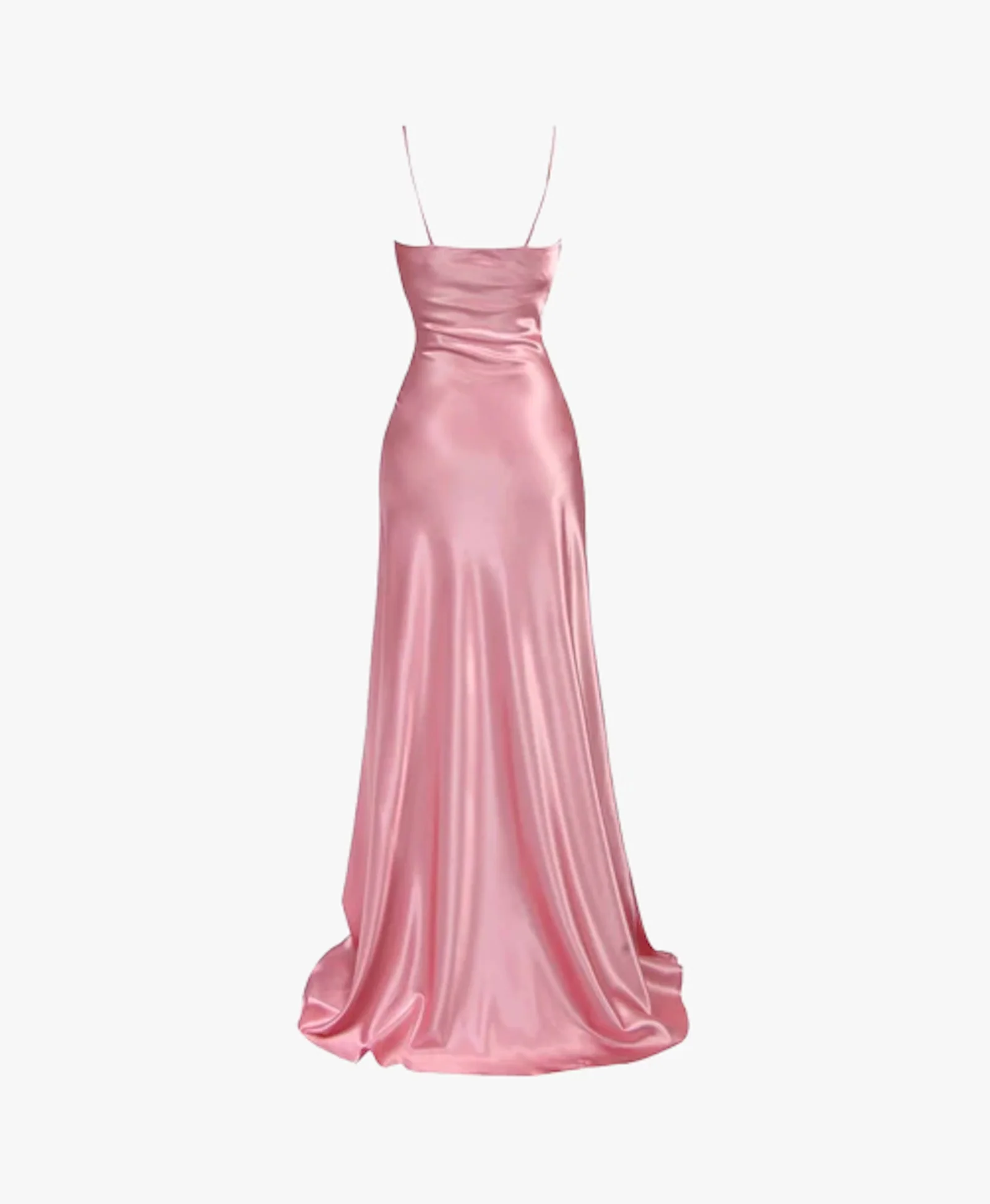 Simple Blue Spaghetti Straps Prom Dress With Split - View 6 | FashionDia