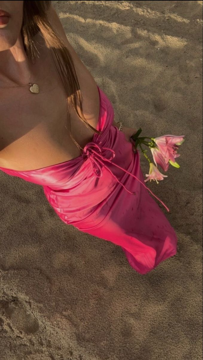 Sexy Pink Strapless Sheath Satin Evening Dress Long Party Prom Dress