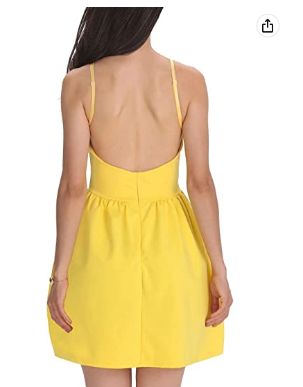 Women Sexy Spaghetti Strap Party Dress Open Back Homecoming Dress Back to School Dress - View 3 | FashionDia