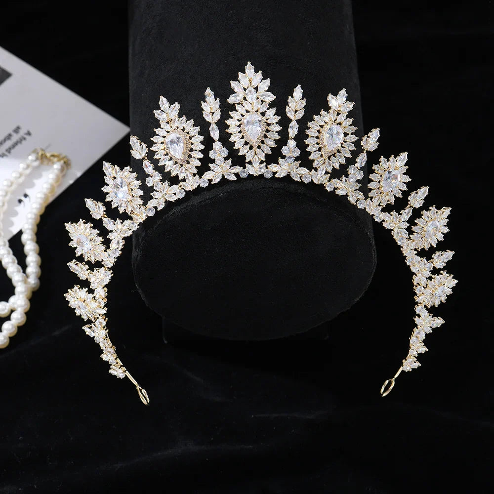 Wedding Hair Accessories AAA Zircon Tiaras and Crowns CZ Zirconia Diadem For Bride Women Princess Queen Headband Bridal Jewelry