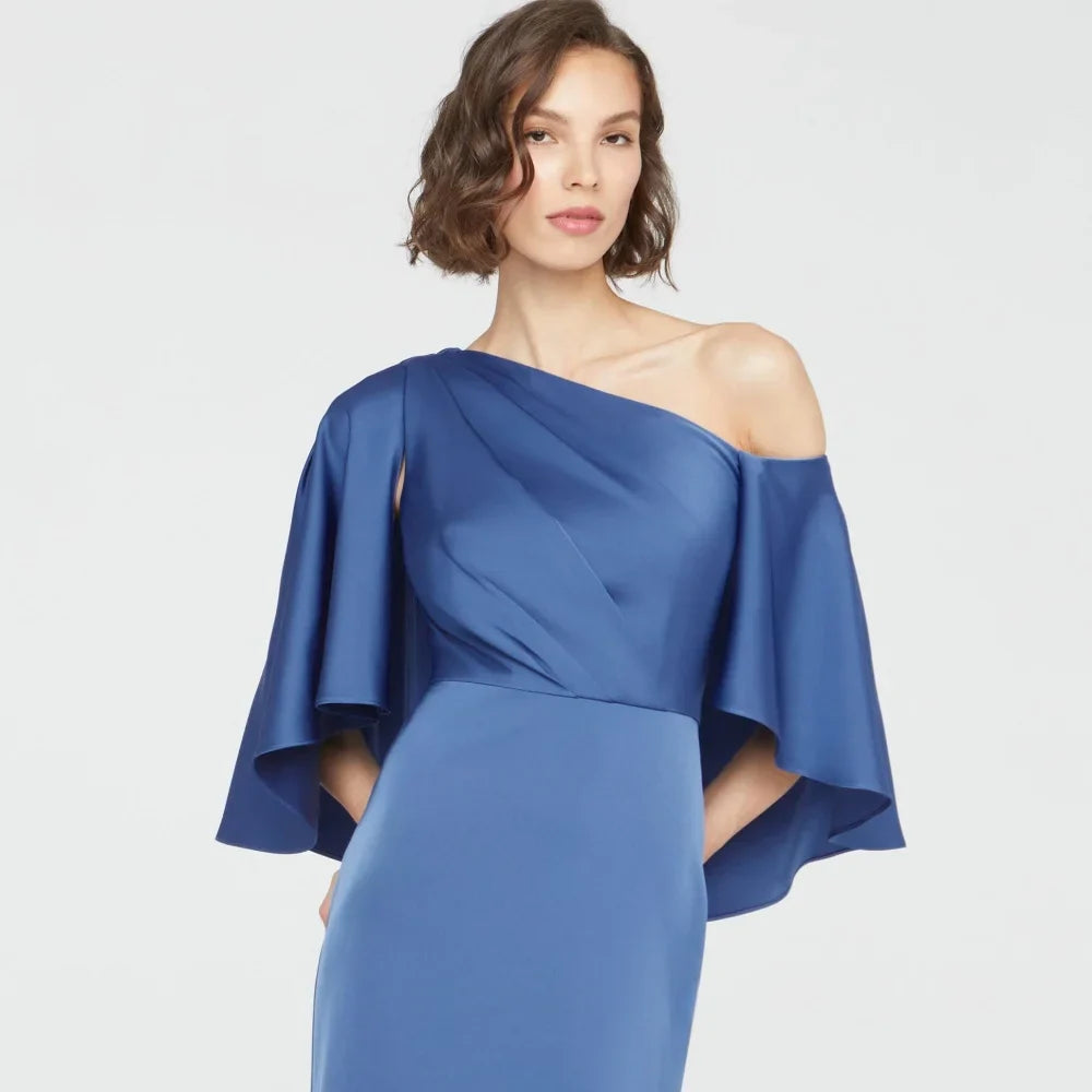 Mother Of The Bride Dress - Customized Elegant Mermaid Bridal Dress One Shoulder Wedding Party Gowns Formal Occasion Satin Mother Dresses For Bride