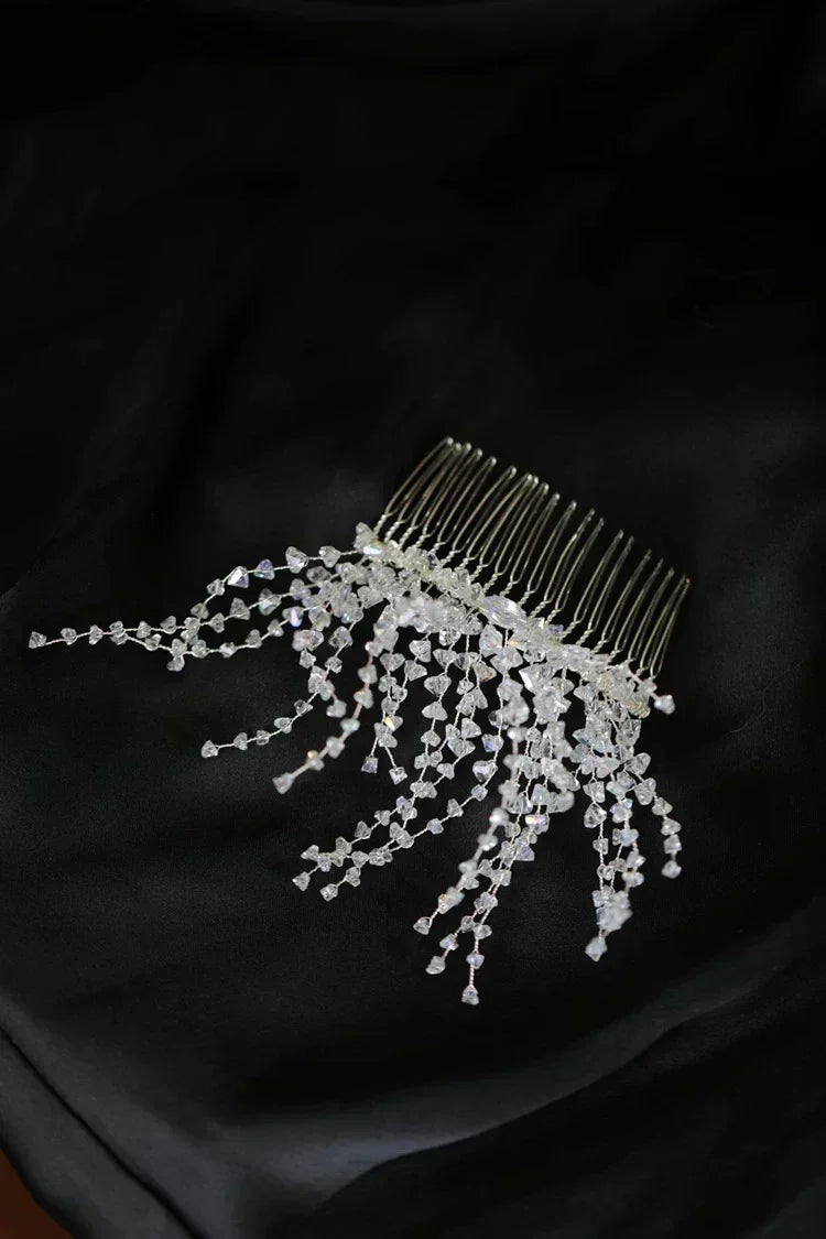 Wedding Accessories Crystal Rhinestones Hairpin Silver Color Hair Comb Pin For Bride Bridesmaids Women Head Piece Bridal Jewelry a