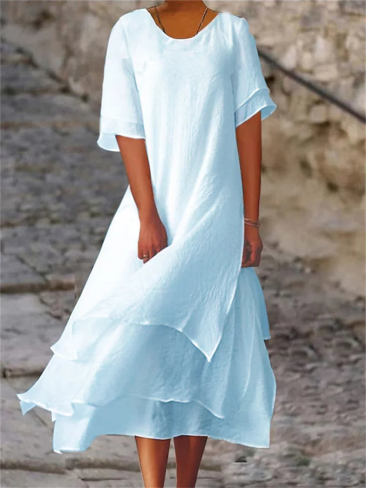 Donatella Chic Long Dress Elevated Occasion Wear