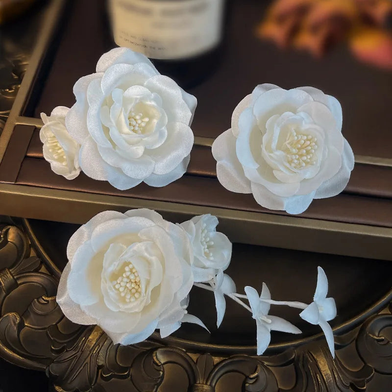 Wedding Accessories Flower Hair Pin Clip Party Evening Dress Hairpins For Bride Bridesmaids Headdress Head Pieces Bridal Jewelry a