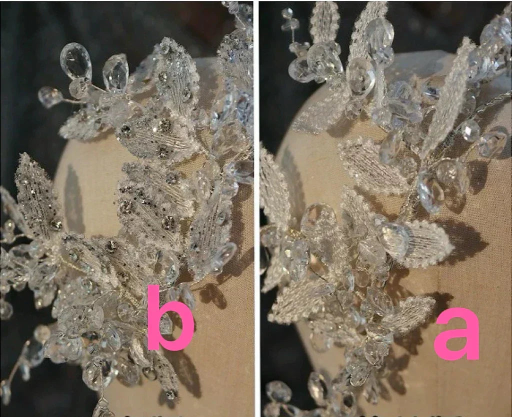 Leaf Headband Hairband Lace Headwear Headpiece For Bride Women Tiara Crown Headdress Wedding Accessories Bridal Hair Jewelry