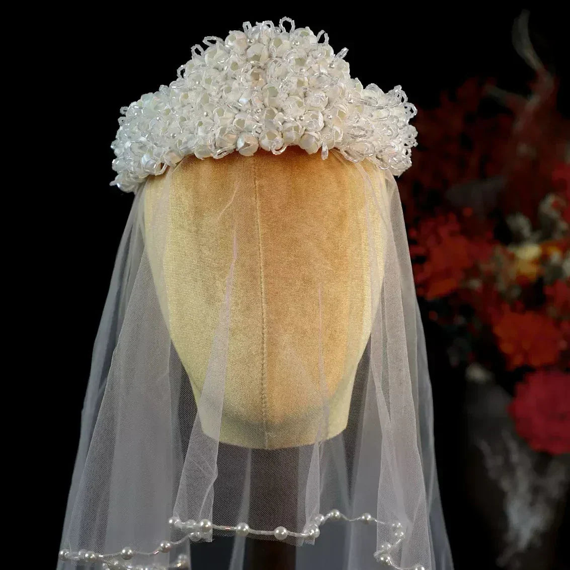 Flower Headband Hairband Pearl Headpieces Headdress For Brides Women Tiaras and Crowns Wedding Hair Accessories Bridal Jewelry