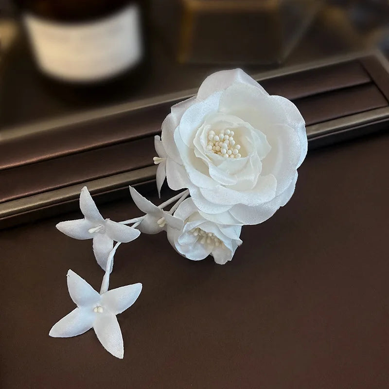 Wedding Accessories Flower Hair Pin Clip Party Evening Dress Hairpins For Bride Bridesmaids Headdress Head Pieces Bridal Jewelry