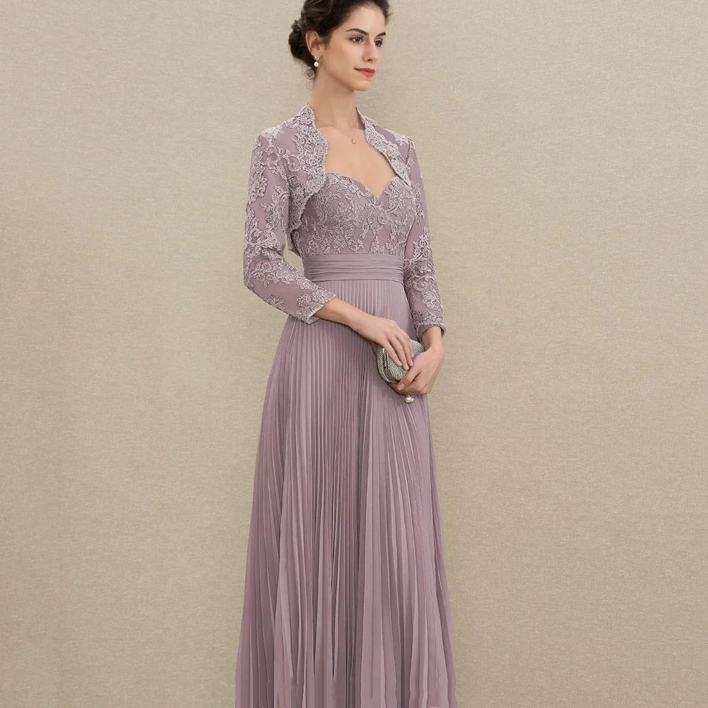 Mother Of The Bride Dress - Customized Elegant Chiffon Bridal Dress A Line Sweetheart Wedding Party Gowns Formal Occasion Applique Mother Dresses For Bride
