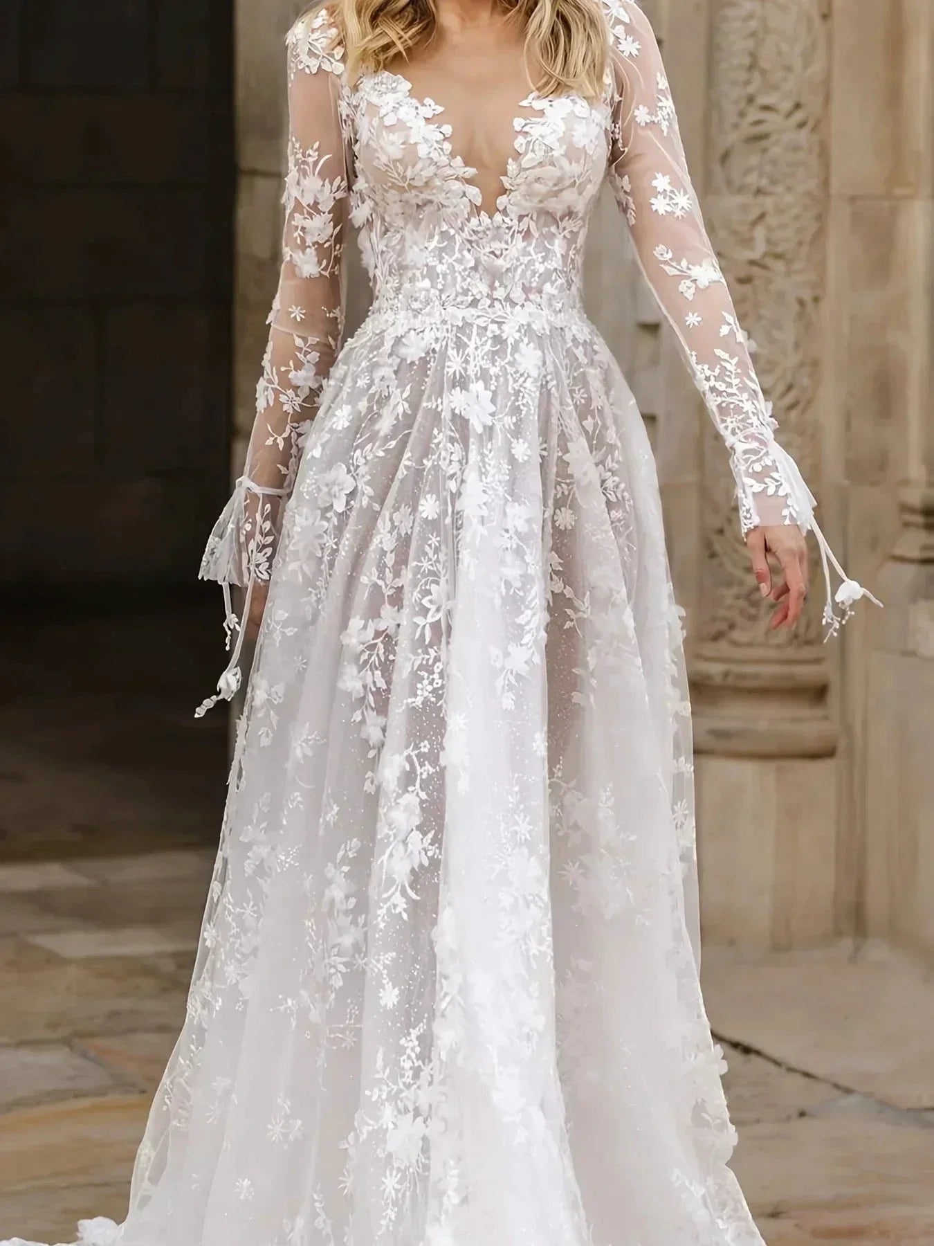 Sexy Bride Robe Lace White Backless Wedding Evening Dress Elegant Low Cut Deep V Neck Stretchy Satin Maxi Mermaid Celebrity Gown (ZD14271)