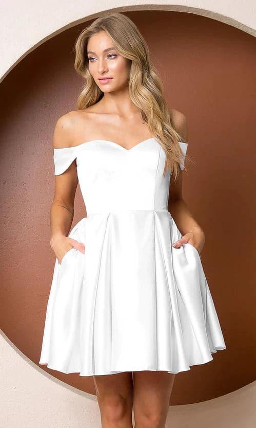 Short Sweetheart Homecoming Dress with Pockets SYH11 by vivymakudress