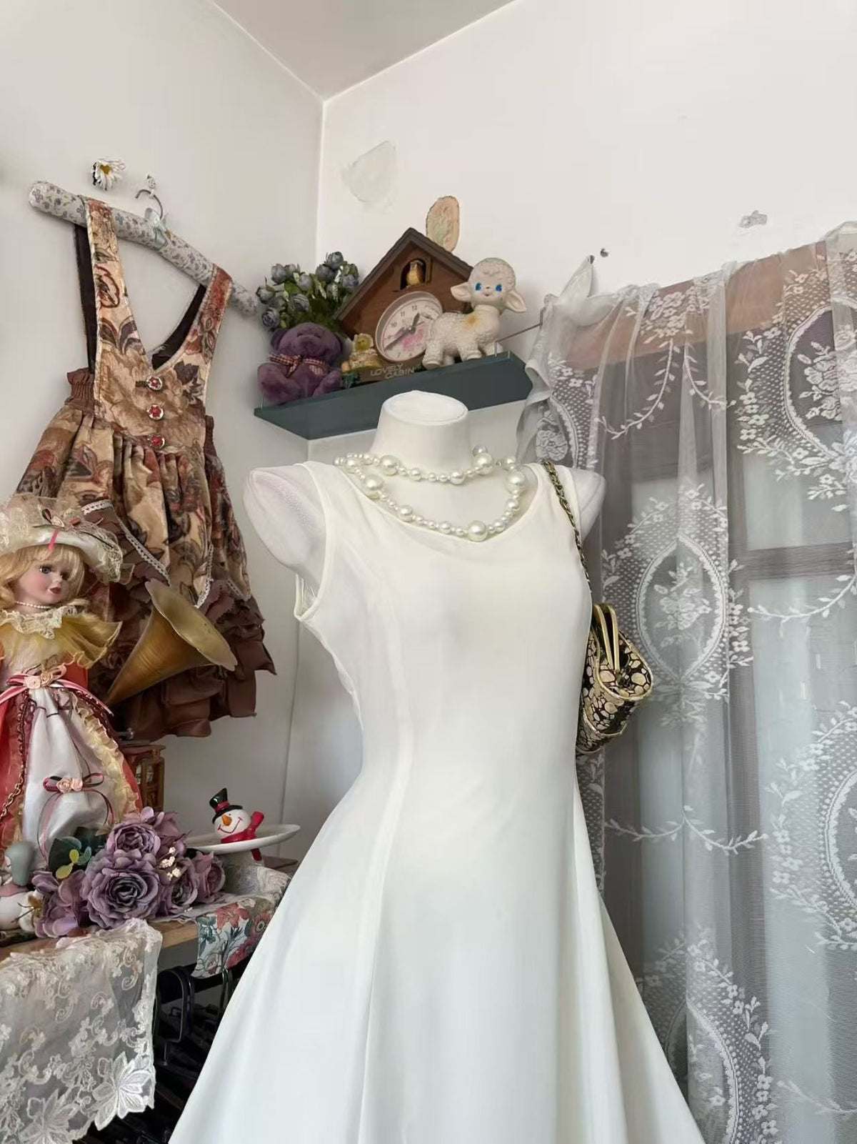 Sleeveless Chiffon A Line Formal Dress Modest Wedding Guest Dress J10075