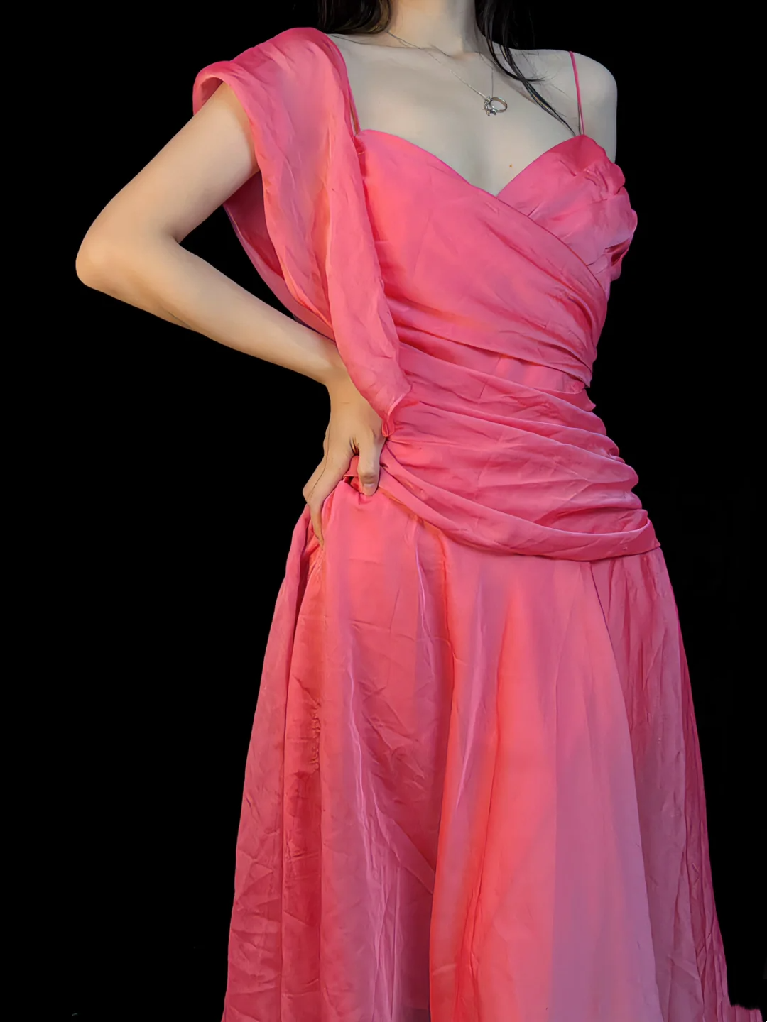 Spaghetti Strap A Line Chiffon Homecoming Dress J10147