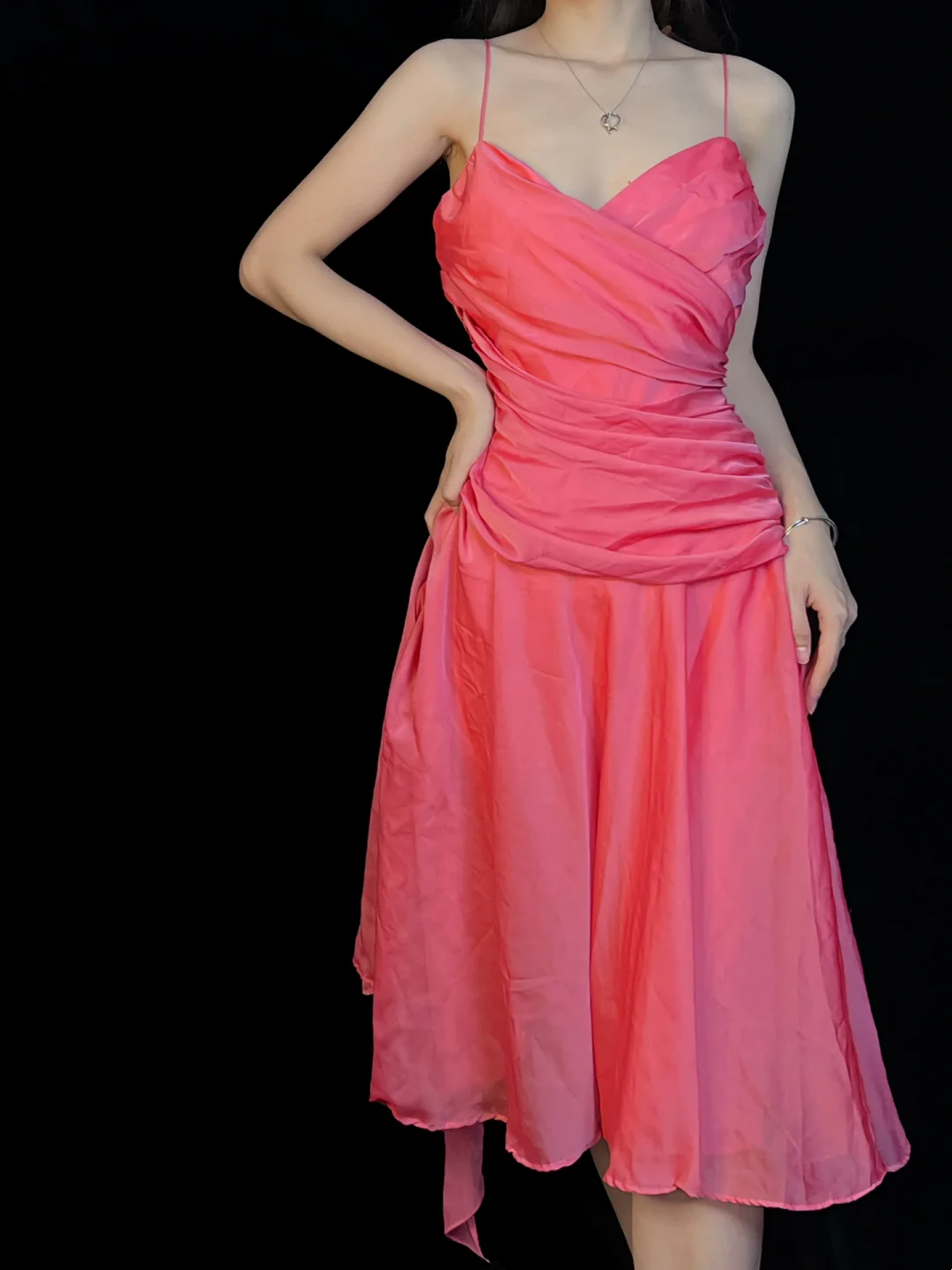 Spaghetti Strap A Line Chiffon Homecoming Dress J10147