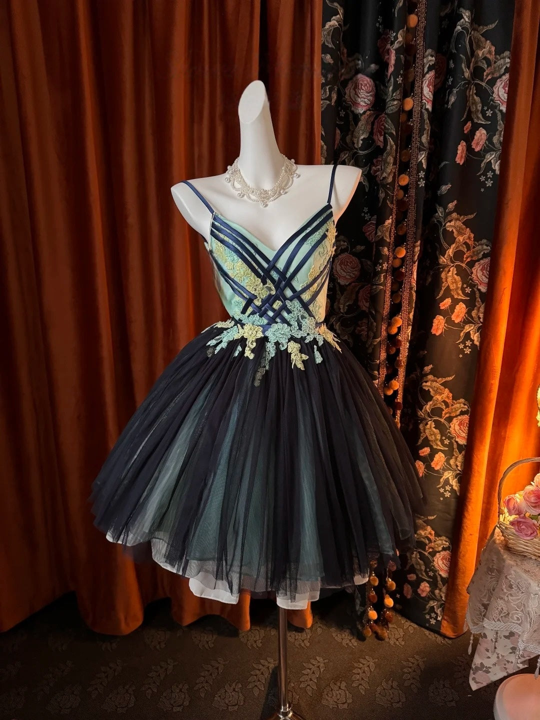 Spaghetti Strap A-Line Short Homecoming Dress Tulle Birthday Dress
