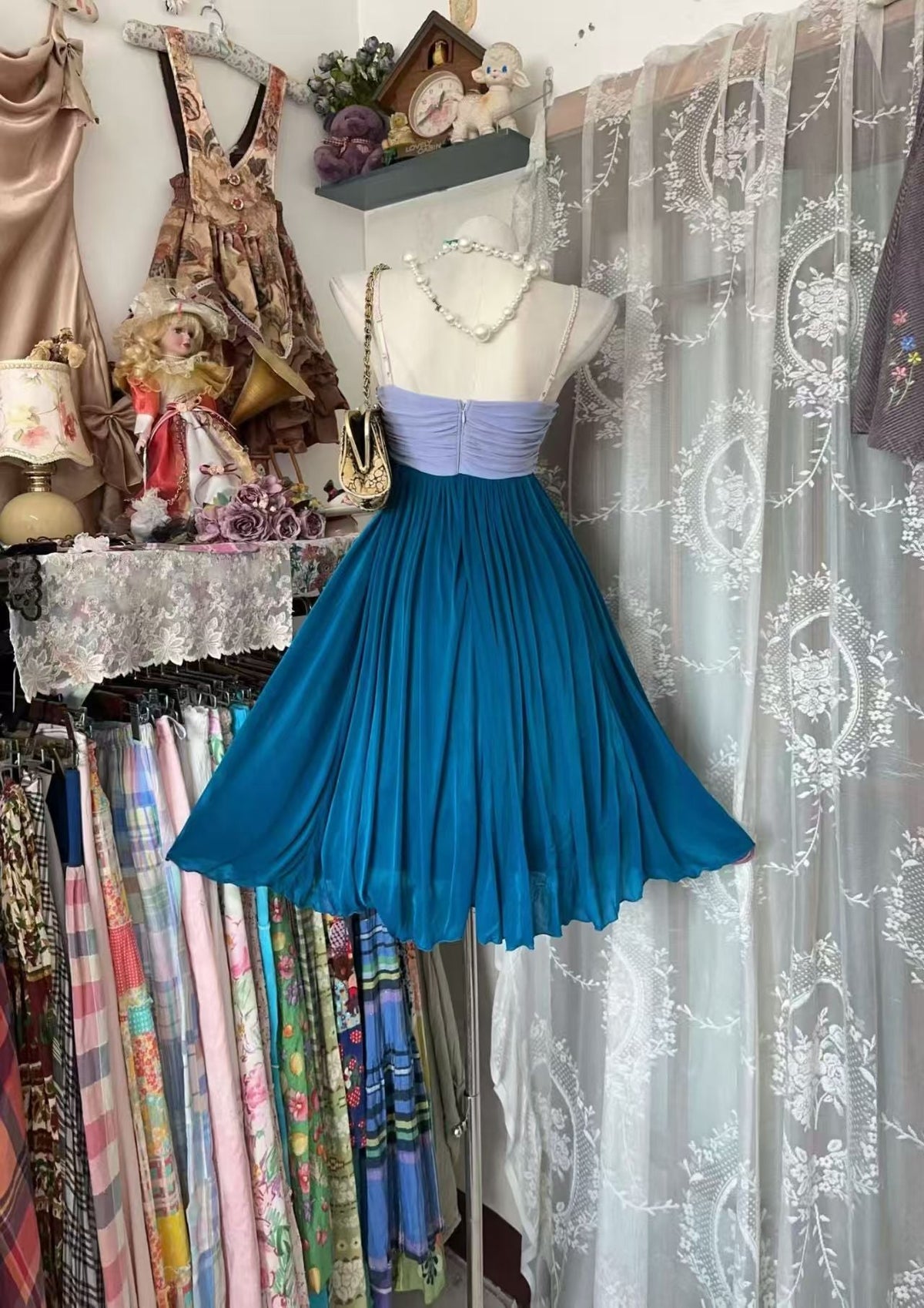 Spaghetti Strap Chiffon Homecoming Dress A-Line Party Dress