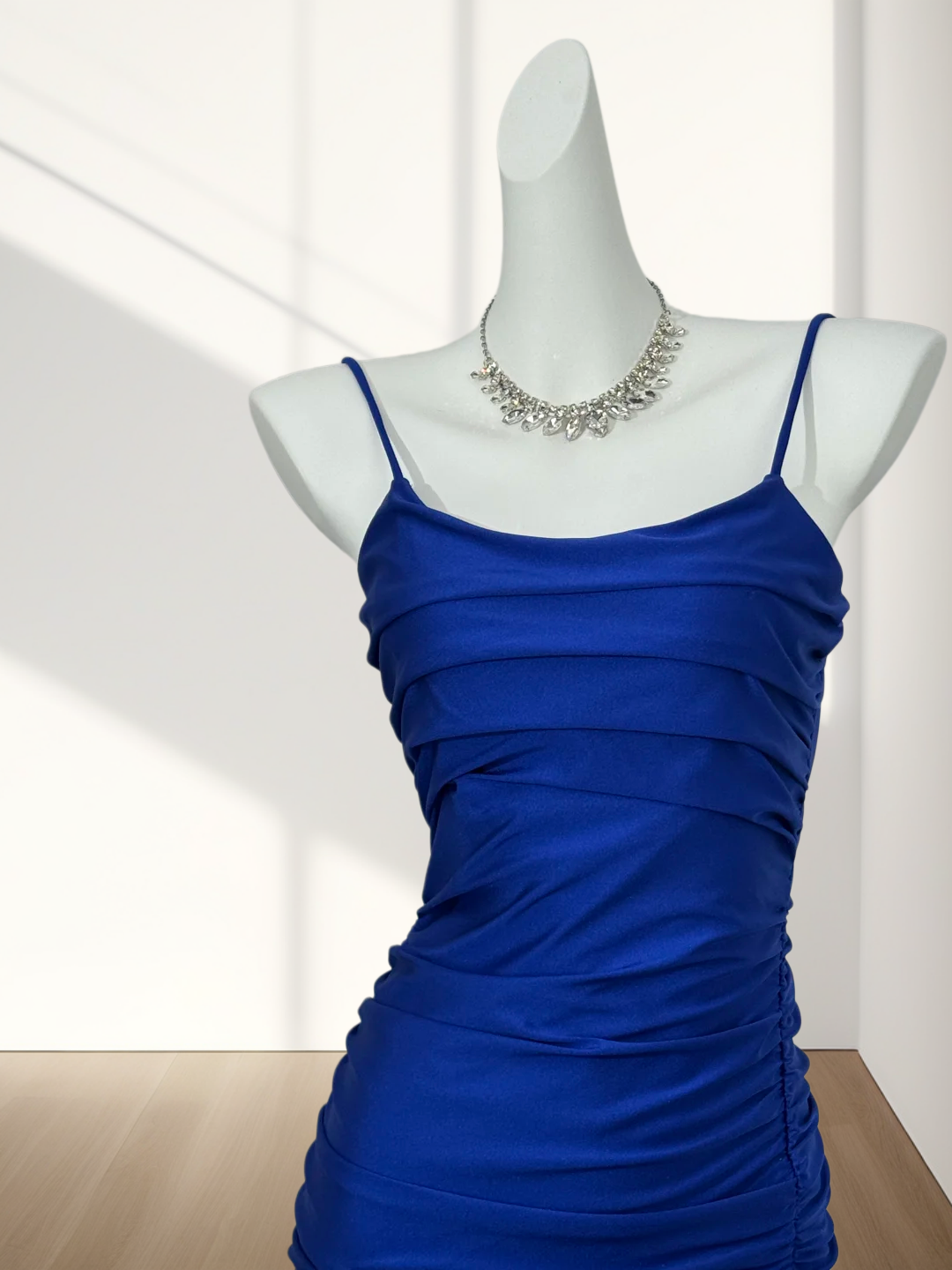 Spaghetti Strap Royal Blue Sheath Homecoming Dress J10257