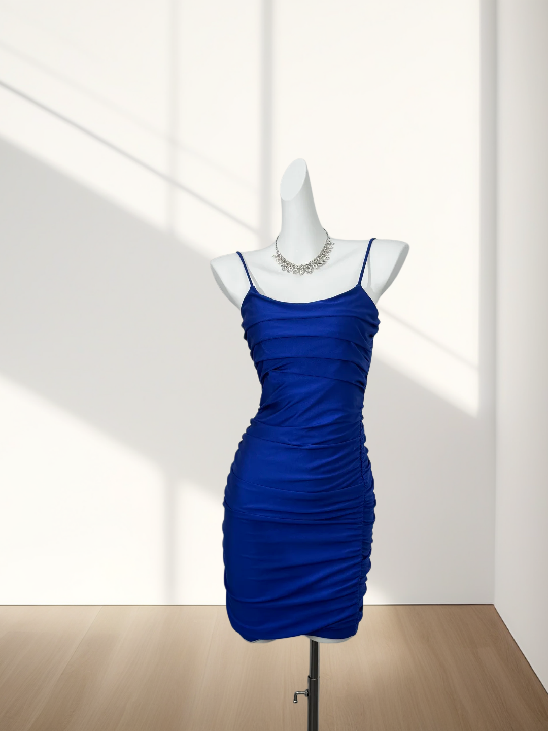 Spaghetti Strap Royal Blue Sheath Homecoming Dress J10257