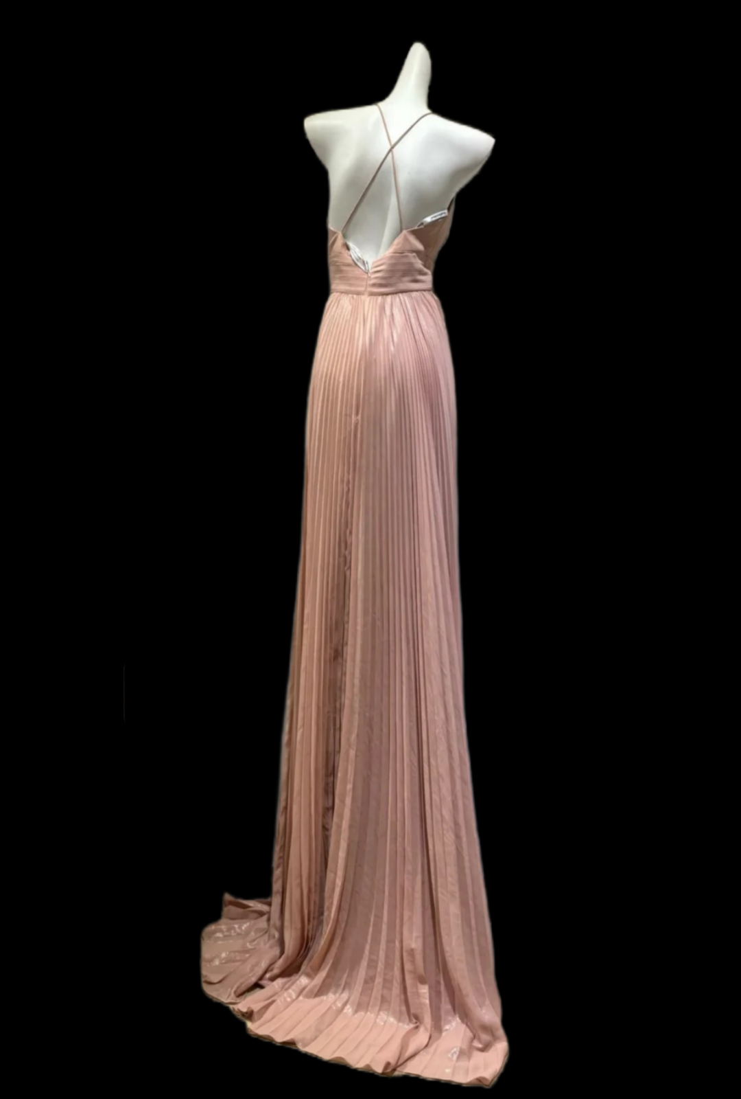 Spaghetti Straps A-Line Pleated Prom Dress Formal Wedding Guest Dress