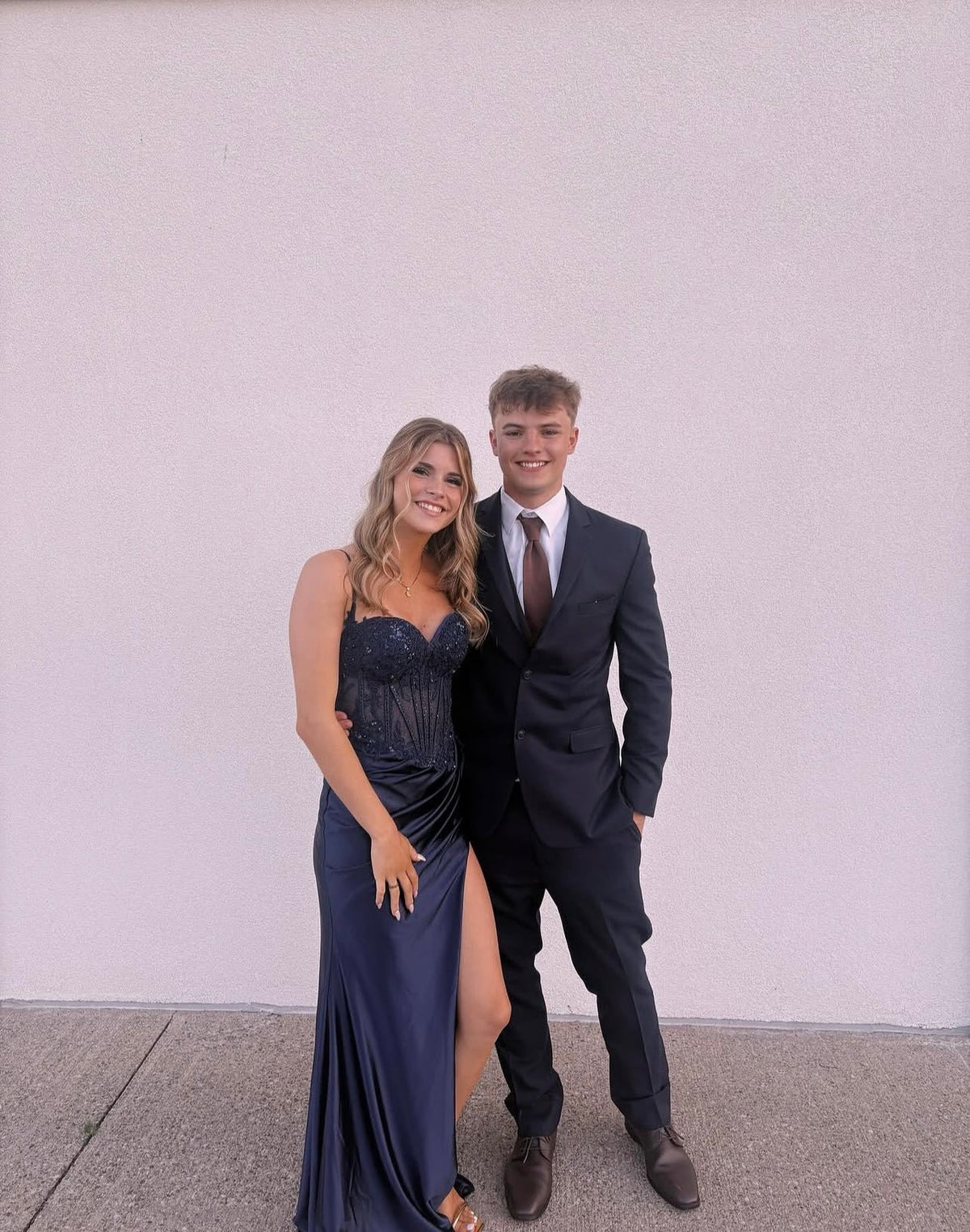 Spaghetti Straps Navy Blue Satin Prom Mermaid Evening Dress
