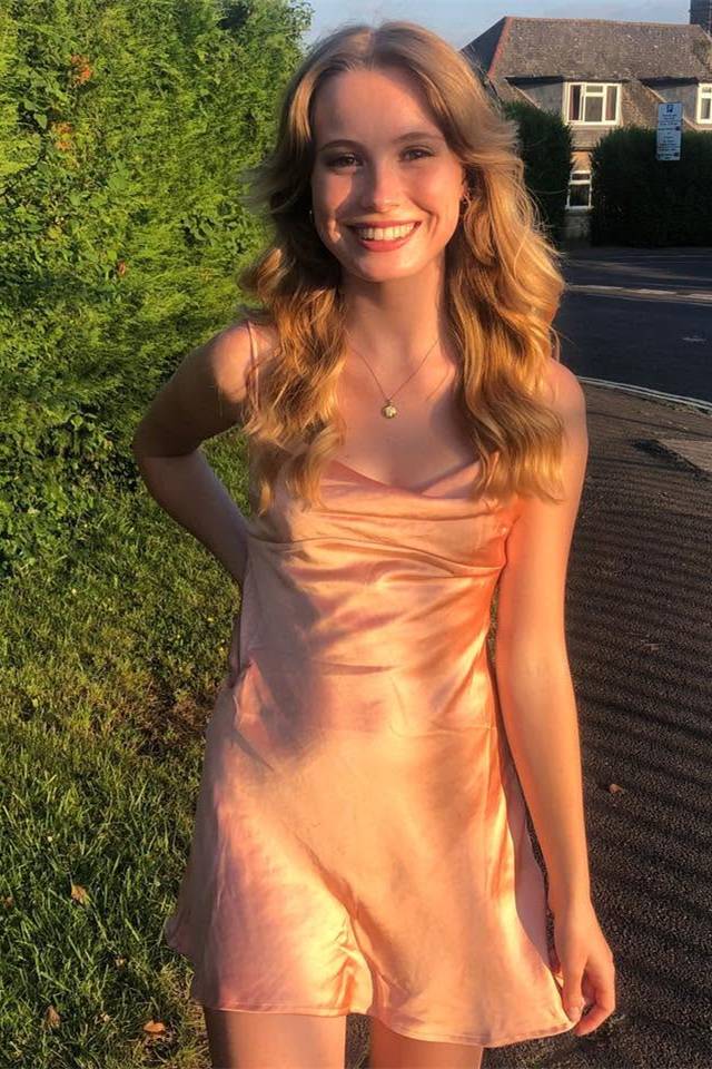 Spaghetti Straps Pink Satin Short Homecoming Dress