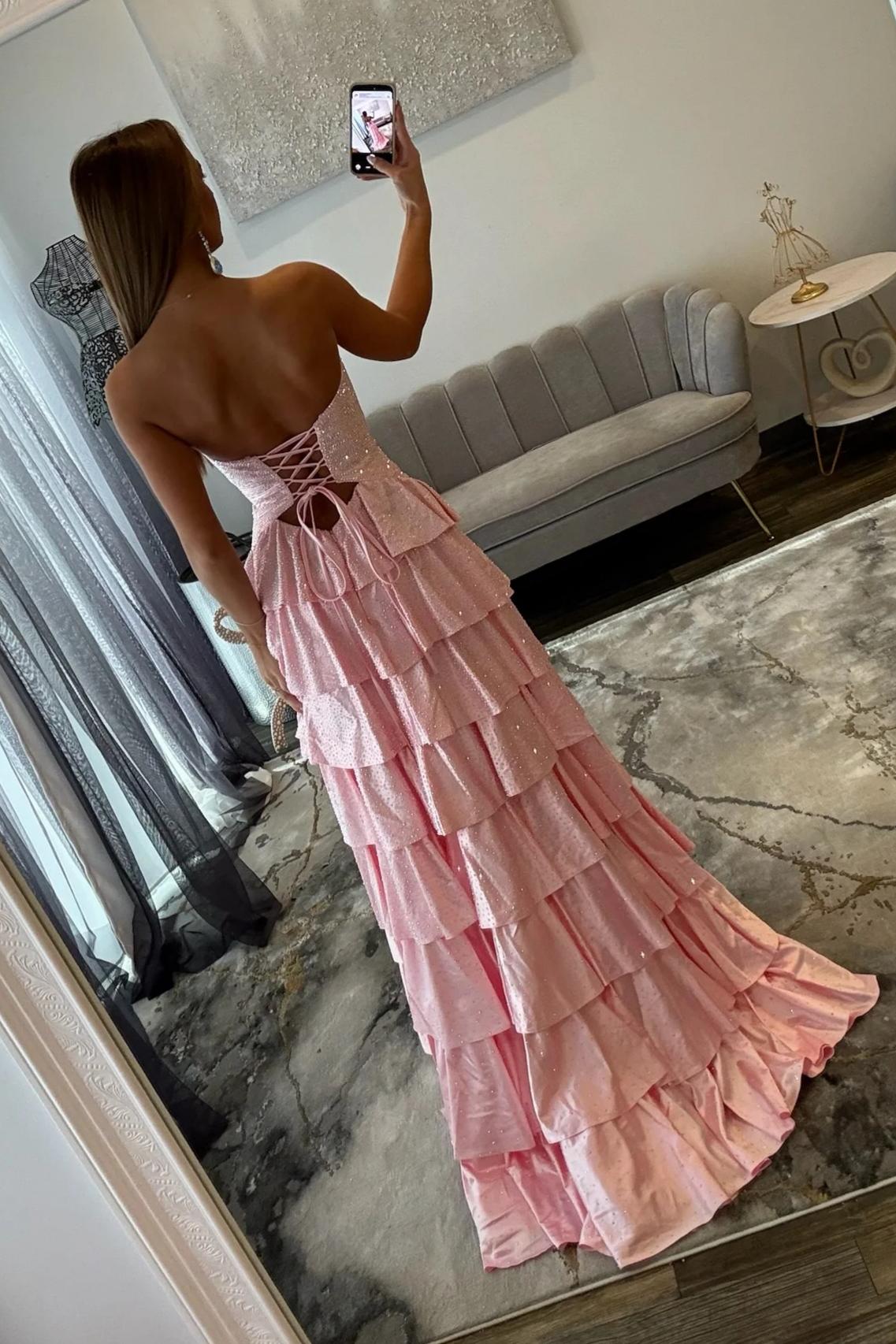Sparkly A Line Sweetheart Black Long Prom Dress with Beading Ruffles