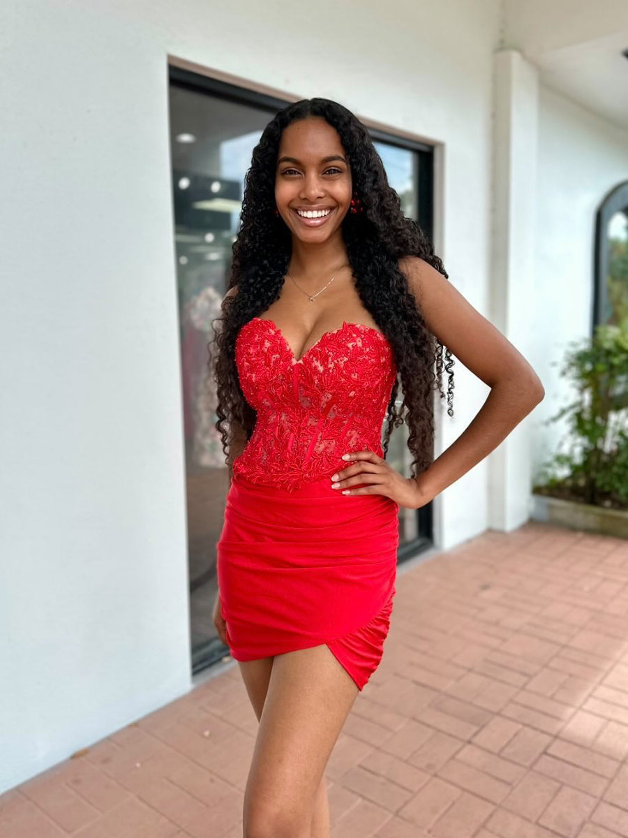 Sparkly Sequins Sweetheart Bodycon Homecoming Dress