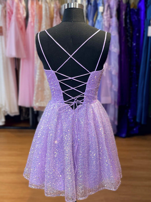 Sparkly Tulle A-line Short Homecoming Dress