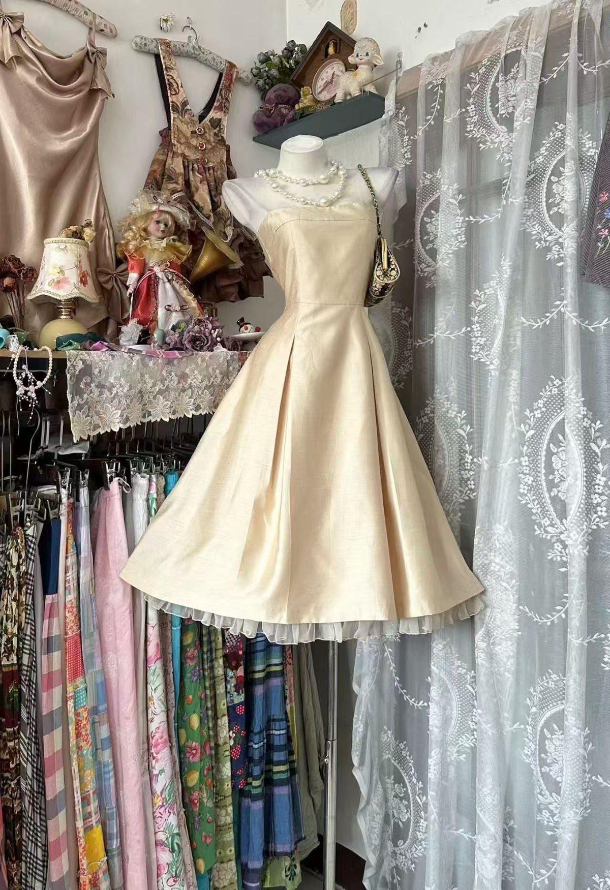 Strapless A Line Beige Homecoming Dress Short Birthday Dress J10540