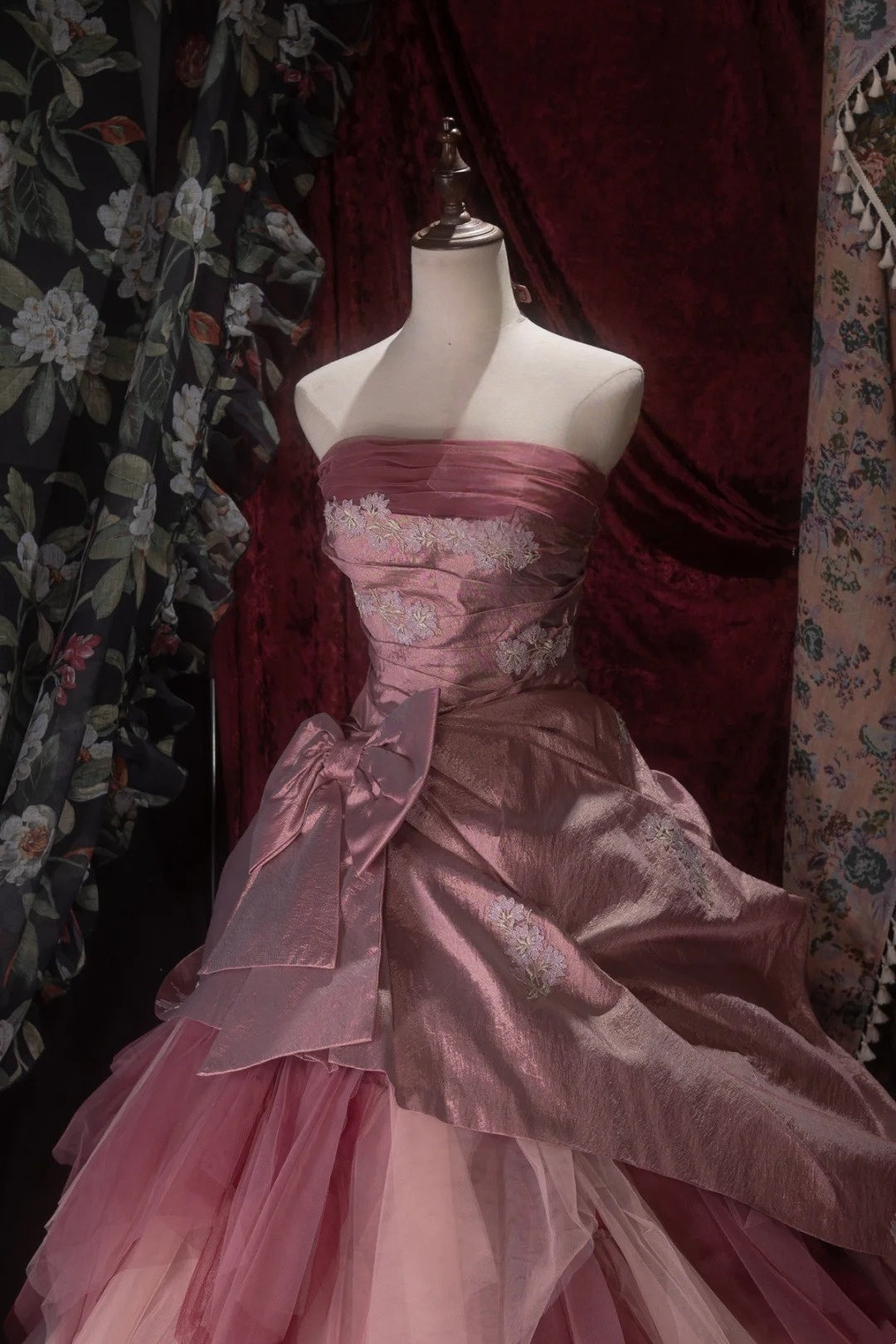 Strapless A-Line Pink Birthday Dress Sweet 16 Quinceanera Dress