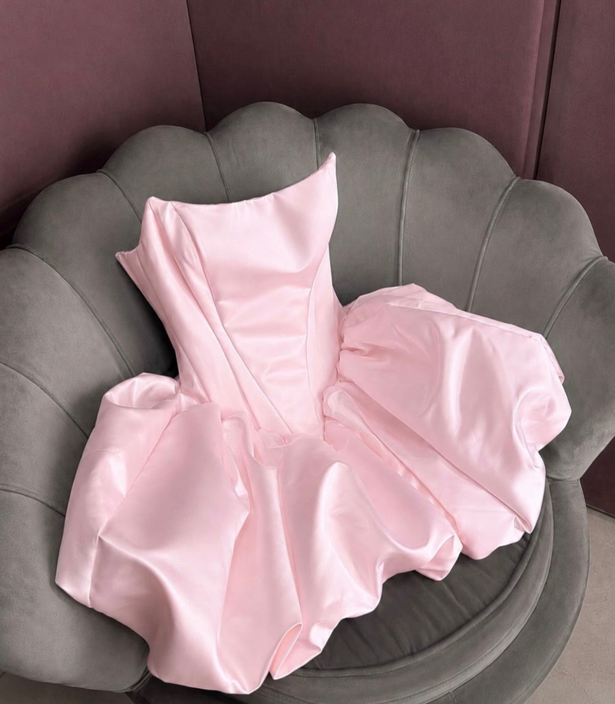 Strapless A-Line Satin Short Homecoming Dress Sweet Birthday Dress