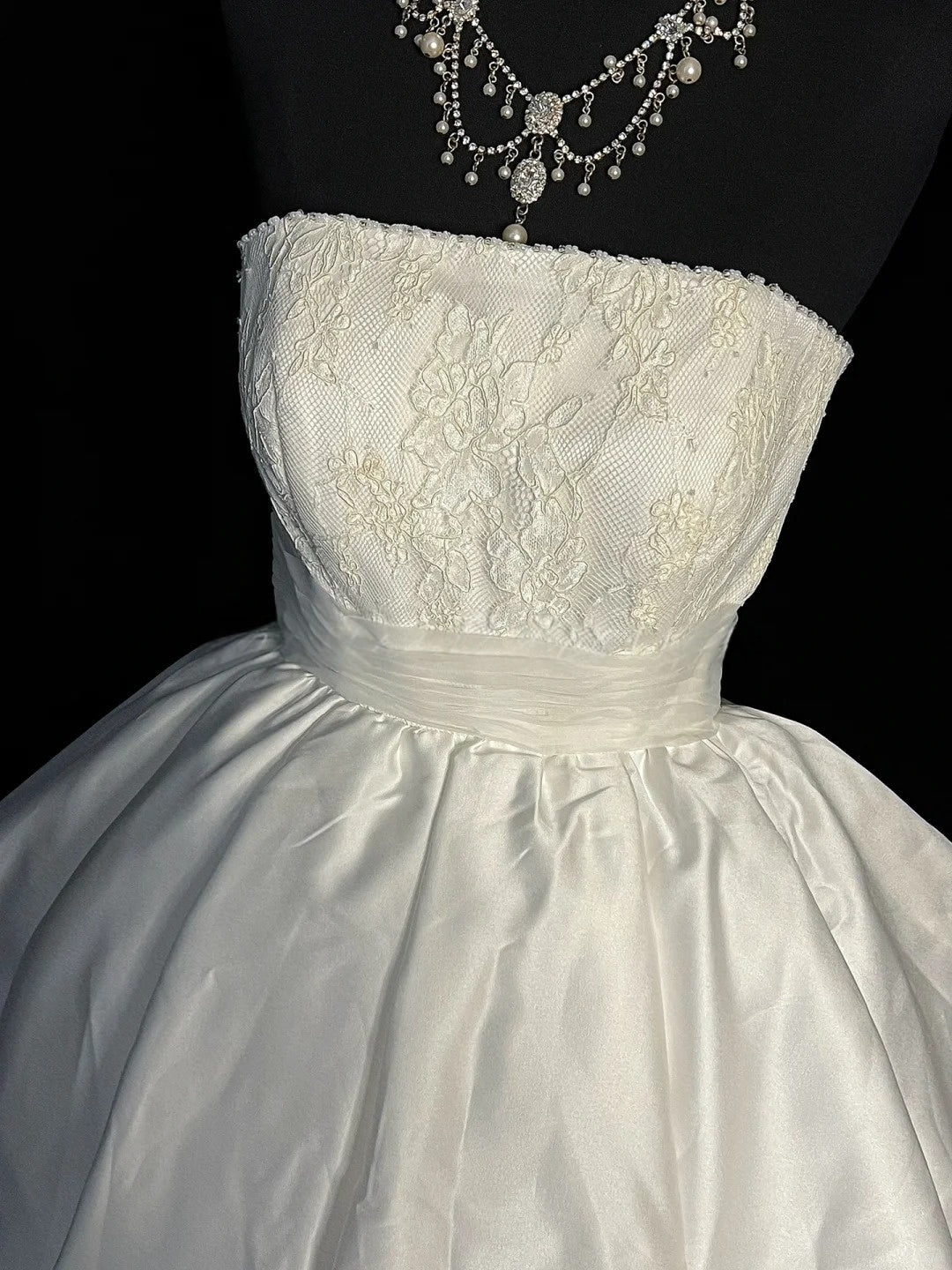 Strapless A Line White Short Birthday Dress J10175