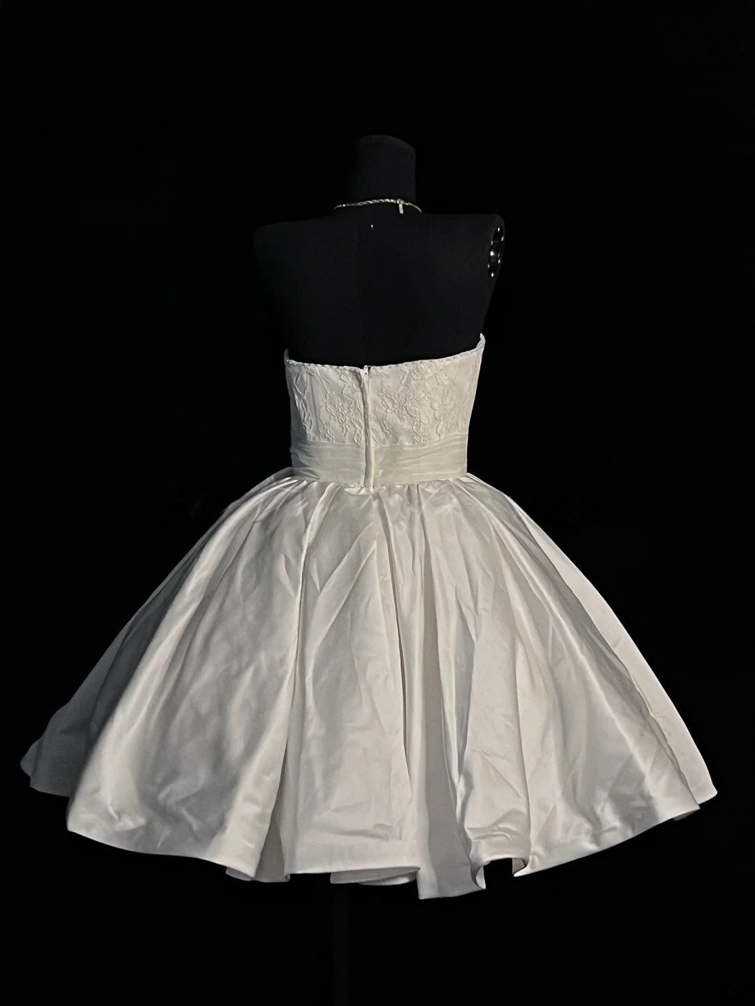 Strapless A Line White Short Birthday Dress J10175