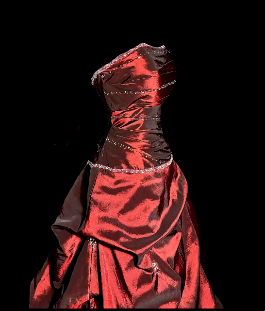 Strapless Burgundy Retro Prom Dress Taffeta Birthday Dress
